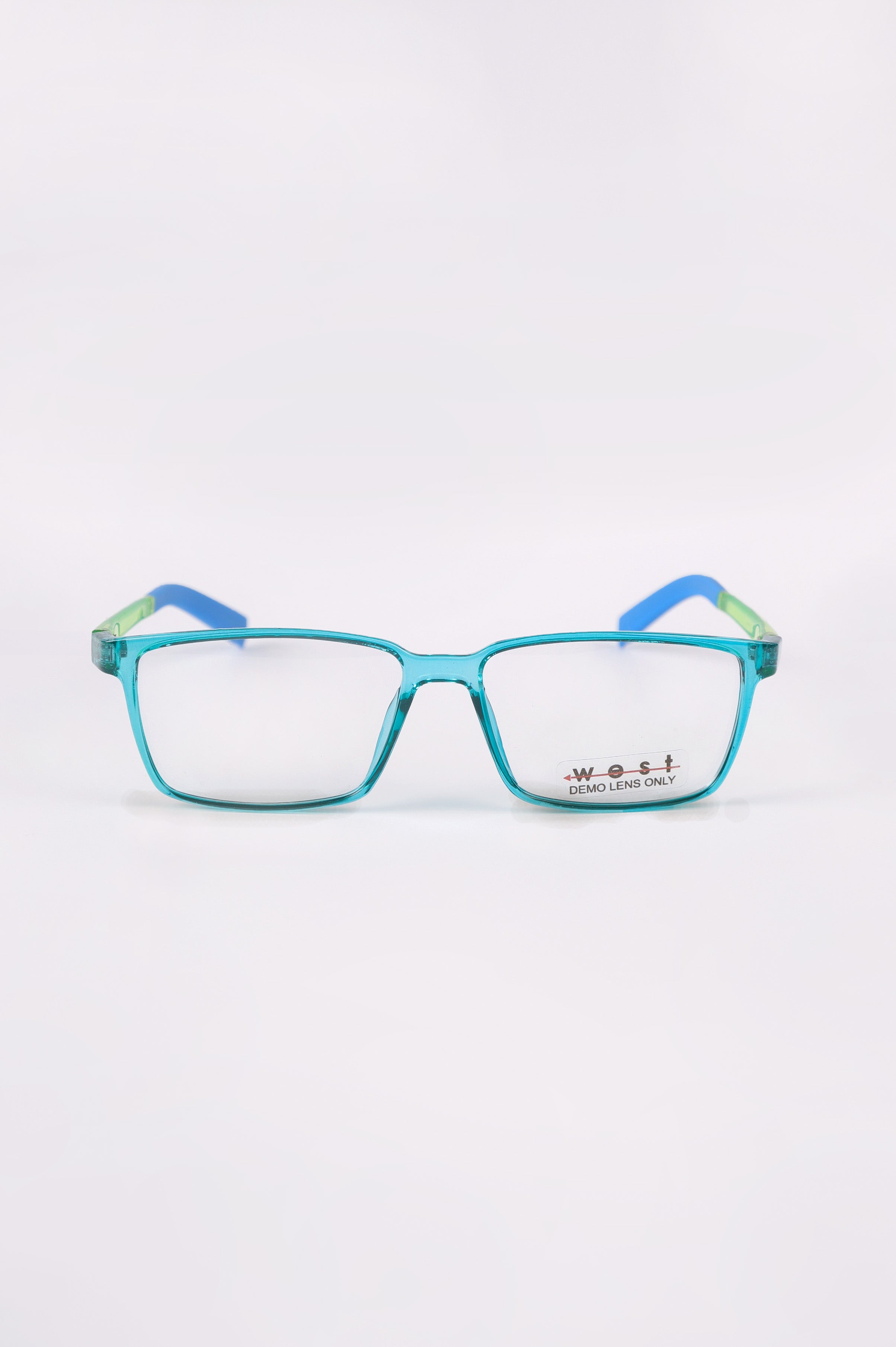 west blue glasses